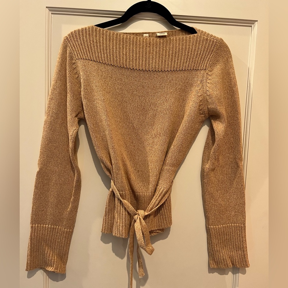 Moth Beige Sweater with Tie Size M